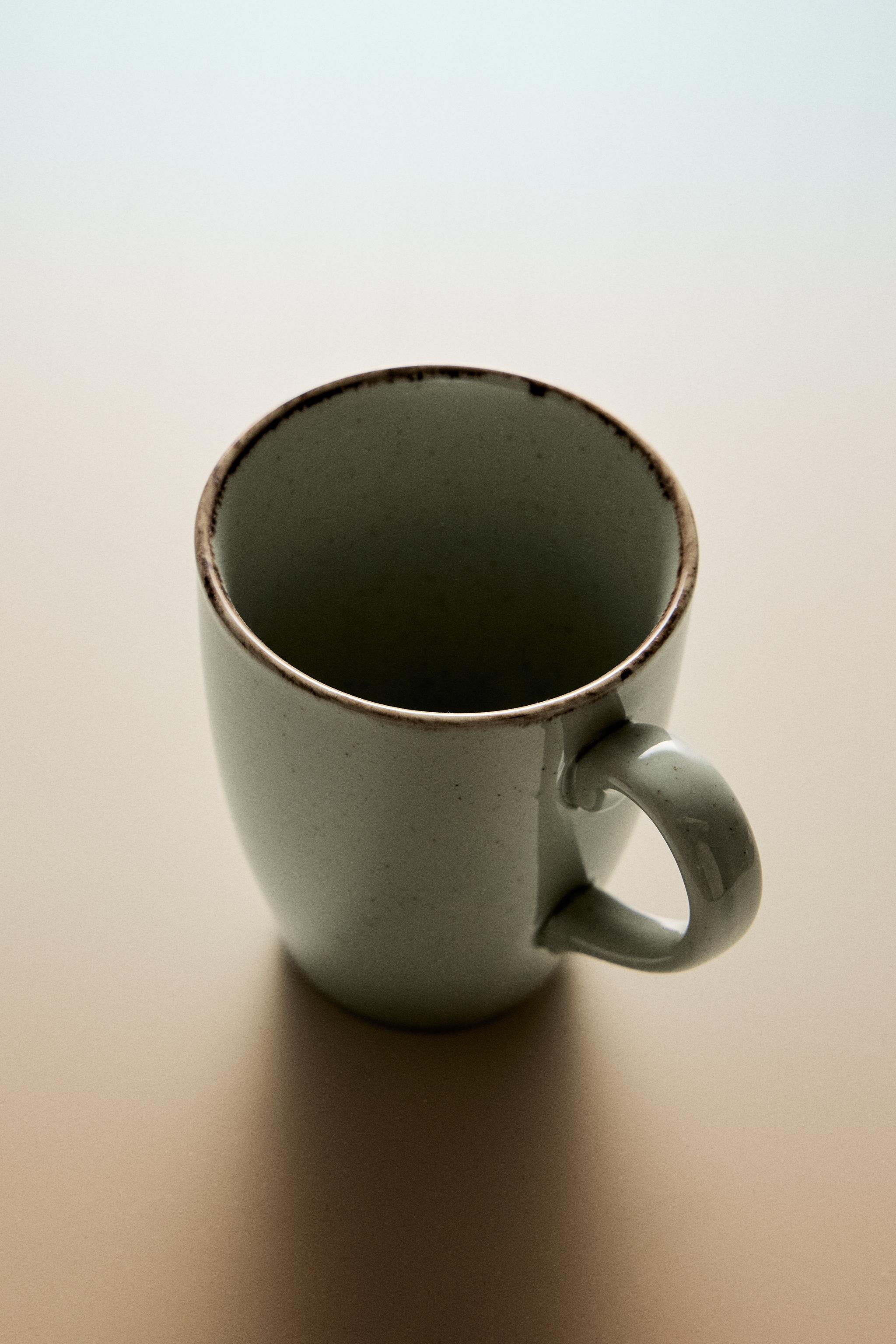 TASSE PORCELAINE BORD VIEILLI